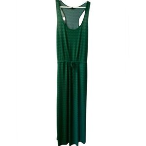 Banana Republic Jersey Green Navy Pattern Sleeveless Maxi Dress NWOT